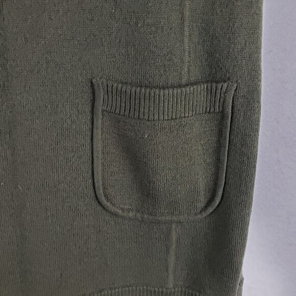 Club Monaco Women's XS‎ Merino Wool Pullover Tunic Sweater Olive Green Earthy - Picture 4 of 8